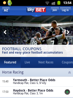 Sky Bet Mobile screenshot