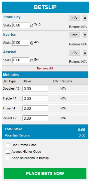 BetVictor Betslip