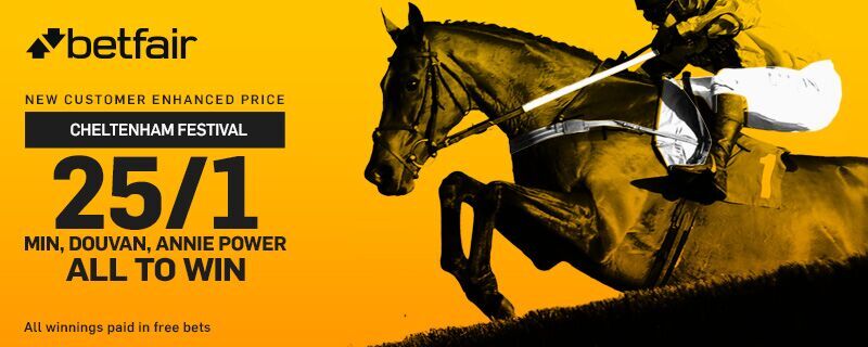 Betfair Enhanced Odds Cheltenham 25/1 Min, Douvan, Annie Power Treble 15th March 2024