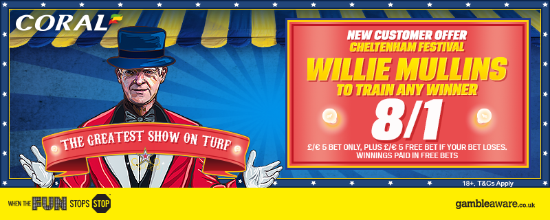 Coral 8/1 Willie Mullins Cheltenham Festival Offer